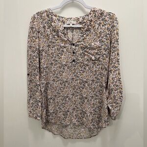 CAMBER & GRACE | Soft Floral Long Sleeve Blouse
